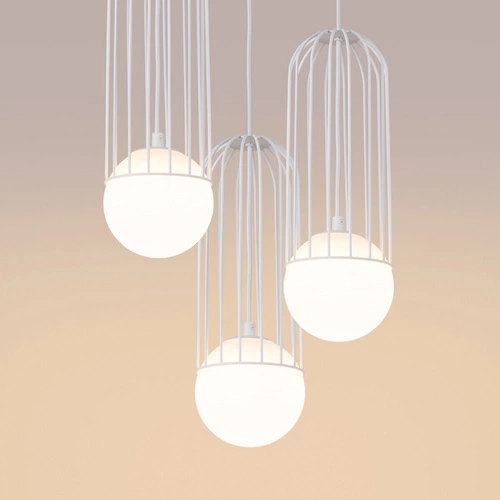 Závěsné svítidlo BRINA 3P bílé moderní nad jídelní stůl a do obýváku SOLLUX