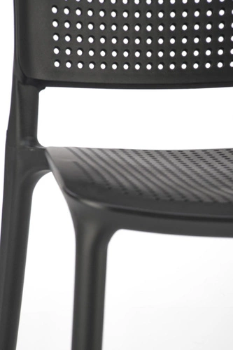 Zahradní židle Sylie Intesi černá stohovatelná moderní na zahradu a balkon