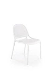 Bílá jídelní a zahradní židle z plastu, moderní, stohovatelná, Lynette Intesi
