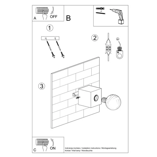 Nástěnné svítidlo Ariz moderní dřevěné do obýváku a ložnice Sollux přírodní 10x10 cm