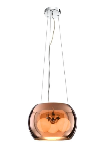 Závěsné svítidlo Gemo 30 skleněné zlaté 3bodové do obýváku a jídelny Candellux