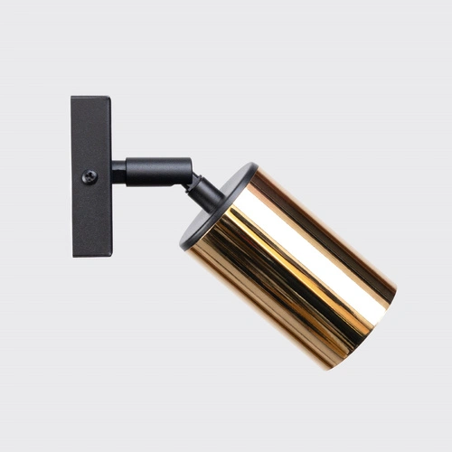 Nástěnné svítidlo WINX moderní černé zlaté ocelové do obýváku a ložnice SOLLUX LIGHTING