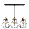 Závěsná lampa Primo černá+zlatá 3x60W E27 stínidlo černé