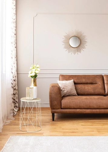 Kulatý konferenční stolek Rack moderní skandinávský do obýváku kovový černý 28 cm