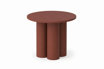 Konferenční stolek Cape kulatý 66 cm moderní do obývacího pokoje vínový