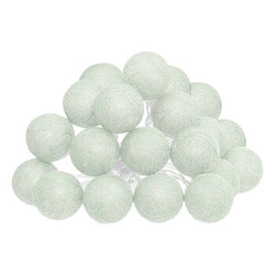 LED světelný řetěz Cotton balls Atmosphera mentolový do dětského pokoje na baterie 435 cm