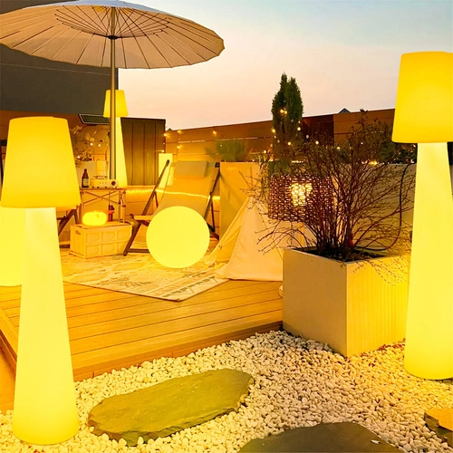 Zahradní lampa koule BALL XL bílá 80 cm