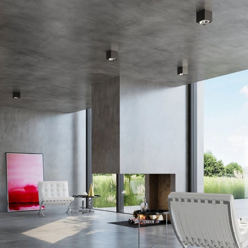 Stropní čtvercové svítidlo černé BLAKE moderní kovové do kuchyně obýváku ložnice Sollux