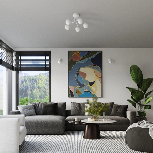 Nástěnné svítidlo ASTRAL 1 bílé moderní skleněné do obýváku a ložnice SOLLUX LIGHTING