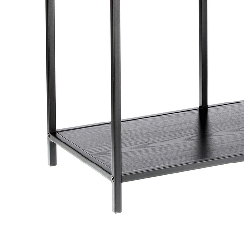 Vysoká černá kovová knihovna do obýváku Seaford II 77 cm Intesi