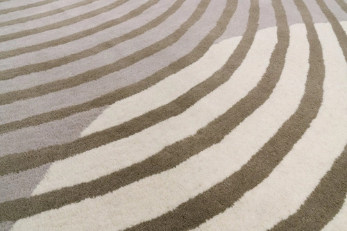 Moderní vlněný koberec Wave 160x230 béžový do obývacího pokoje a ložnice ručně tkaný Carpet Decor