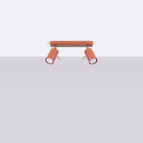 Stropní svítidlo RING 2 moderní červené ocelové do obýváku ložnice a chodby SOLLUX