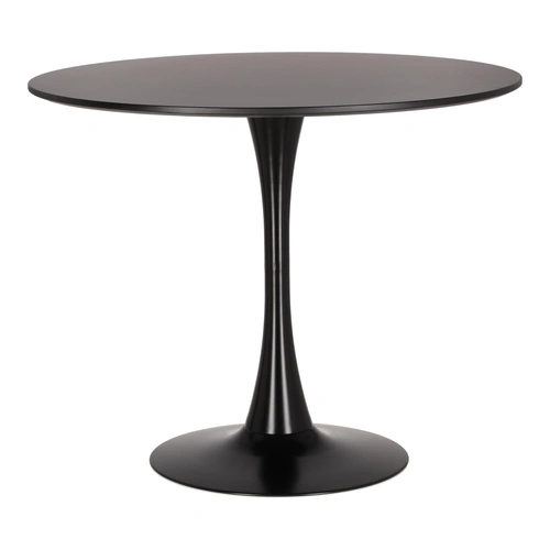 Kulatý jídelní stůl 90 cm Simplet Skinny Black černý moderní na jedné noze do jídelny a kuchyně