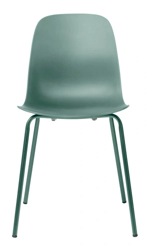 Whitby moderní zelená jídelní židle z plastu na kovových nohách