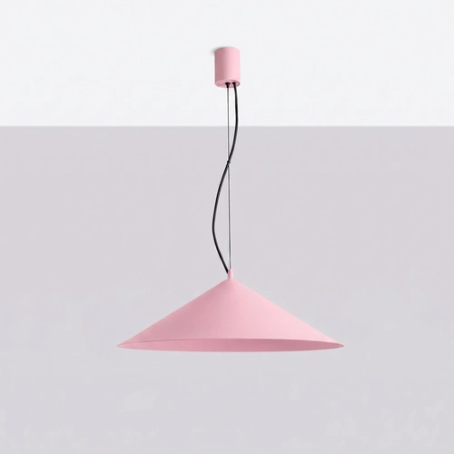 Moderní nastavitelná růžová LED závěsná lampa FINT do obývacího pokoje