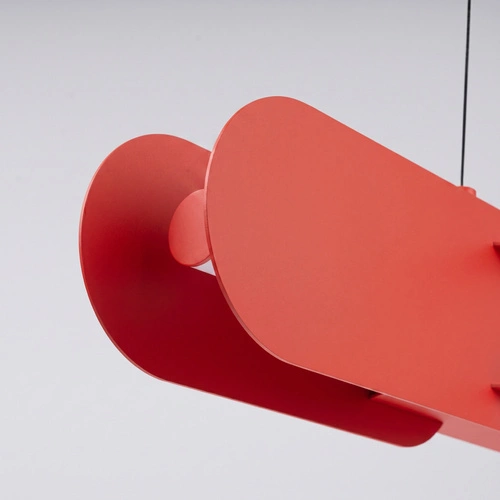 Závěsné LED svítidlo CHAIN červené 158 cm nad jídelní ostrov
