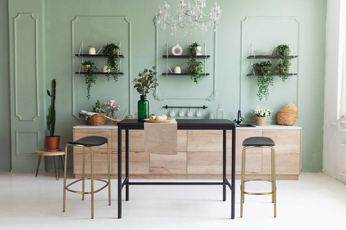 Barová stolička bez opěradla TRICK wood 65 cm černo-zlatá moderní do kuchyně a jídelny SCAB Design