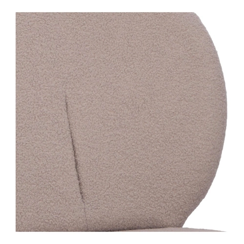 Čalouněná židle Bianco šedá boucle do jídelny a obýváku s bílými kovovými nohami