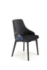 Jídelní židle Arkansas černá sametová čalouněná na dřevěných nohách moderní Intesi