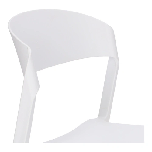 Židle Ribbon Intesi bílá moderní plastová do jídelny a kuchyně