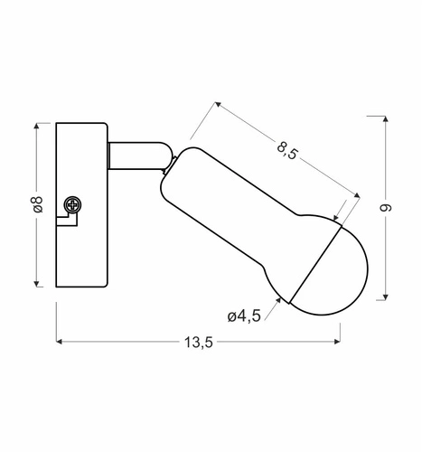 Nástěnné svítidlo Arc moderní kovové stříbrné s nastavitelným stínidlem do ložnice a obývacího pokoje CANDELLUX