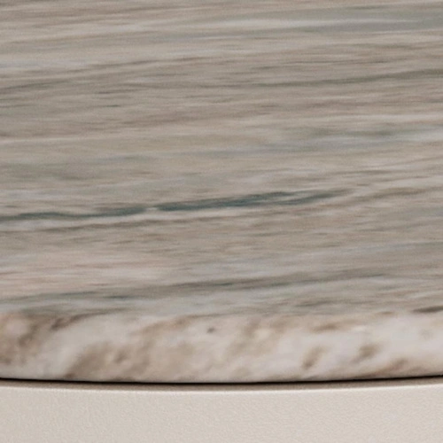 Konferenční stolek Cangas kulatý 45 cm šedý mramor moderní do obýváku