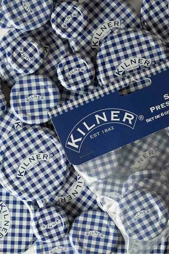 SADA 6 VÍČEK NA ZAVAŘOVACÍ SKLENICE KILNER 6x63mm