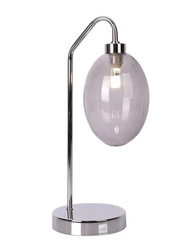 Skleněná noční lampa Lukka moderní do ložnice a obýváku chromovaná Ledea 36 cm
