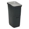 Třídicí odpadkový koš 36L Slow černý šedý plastový do kuchyně a kanceláře 5five