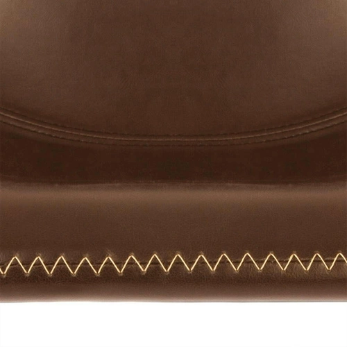 Barová židle loftová Lois Atmosphera hnědá s opěrkou do kuchyně a k ostrůvku, čalouněná vintage 75 cm