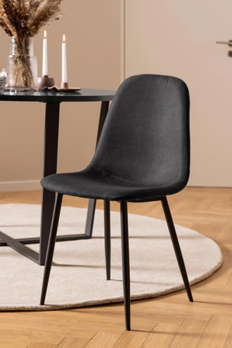 Čalouněná jídelní židle Celia černá moderní skandinávský styl Actona