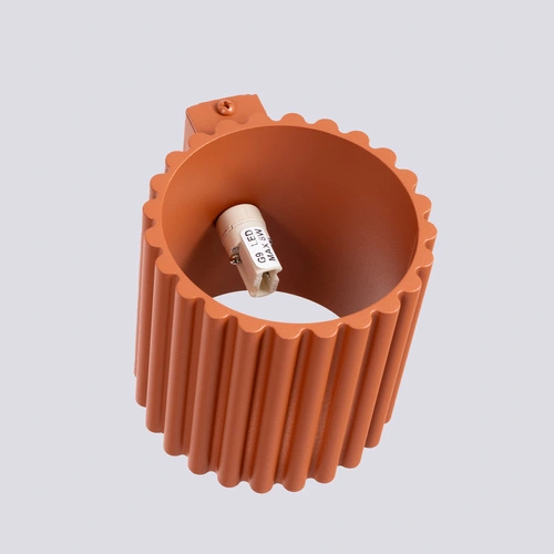 Stropní svítidlo kulaté AURA červené moderní minimalistické do obýváku a kuchyně hliník