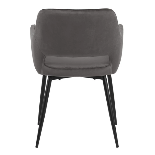 Jídelní židle Ranja Actona čalouněná šedá s područkami moderní glamour