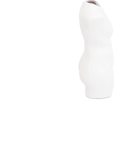 Keramická váza bílý mužský torzo HV decor moderní dekorace do obýváku 24 cm
