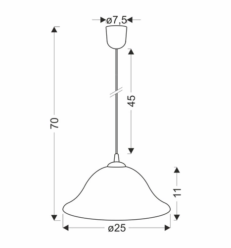 Závěsné svítidlo Vera chrom sklo do obýváku a jídelny klasické 25 cm CANDELLUX