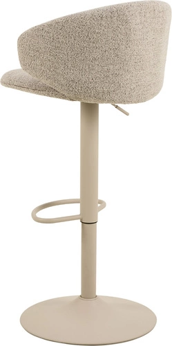 Barová židle Ella béžová moderní čalouněná s opěrkou a područkami, výškově nastavitelná do kuchyně Actona