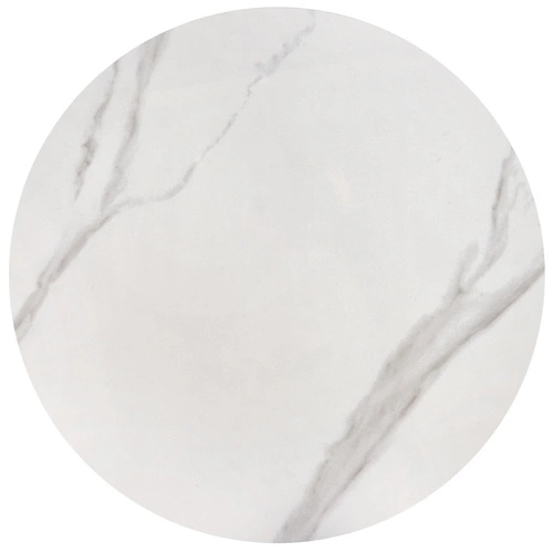 Sada 2 kulatých konferenčních stolků Mae bílý mramor moderní do obýváku s pelíškem