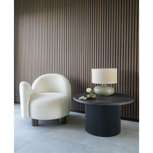 Křeslo Honololu pravé boucle bílé