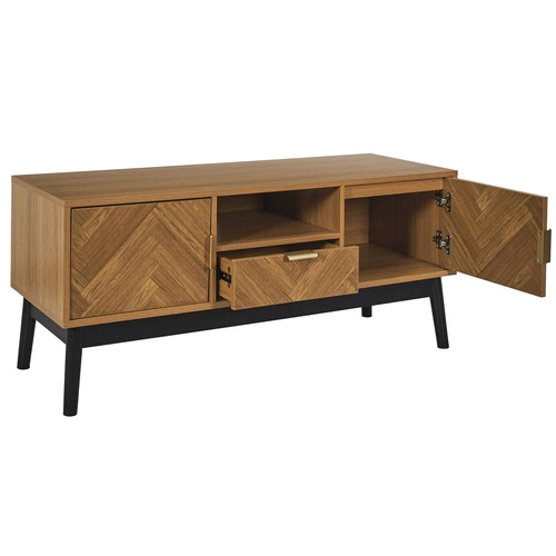 Dřevěný TV stolek Felix 110 cm moderní skandinávský stojací do obýváku Intesi