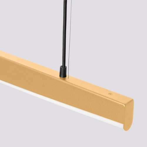 Moderní závěsné LED svítidlo JORUN 120 zlaté, nastavitelné do obýváku a nad stůl