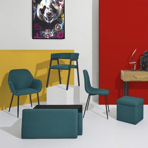 Čalouněná židle Lavia Intesi tyrkysová s područkami do jídelny a obýváku moderní