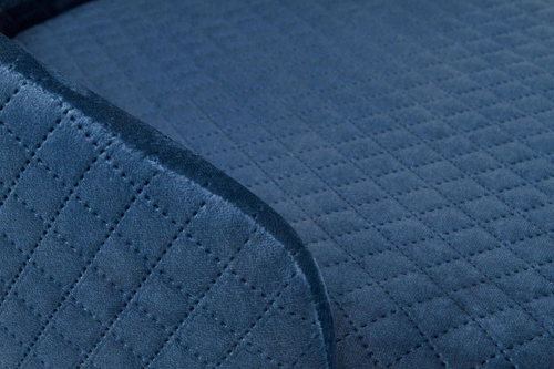 Čalouněná sametová jídelní židle Albe modrá s područkami Intesi