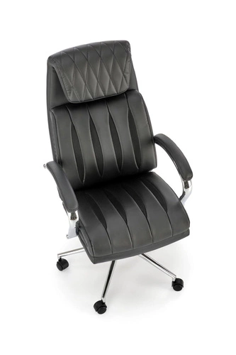 Ergonomická kancelářská otočná židle Lacour PU černá s područkami do kanceláře Intesi