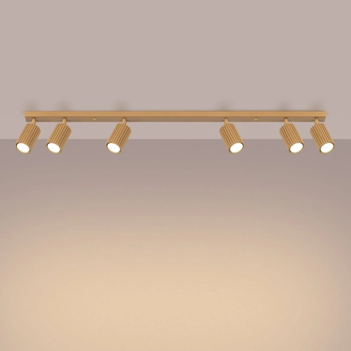 Moderní stropní svítidlo KARBON 6L zlaté hliníkové glamour otočné do obýváku a ložnice