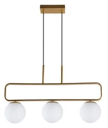 Závěsné svítidlo Jove moderní bílo-zlaté 3bodové do obýváku a nad stůl