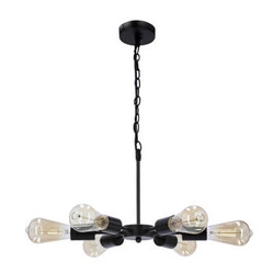 Závěsná lampa Sparta černá 6x60W E27