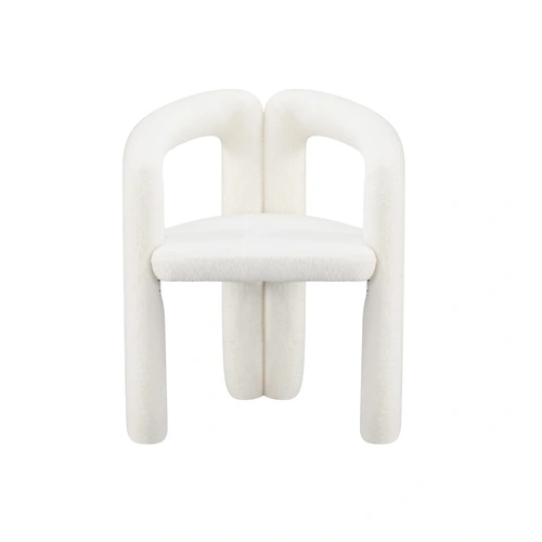 Židle Cora krémová čalouněná sametem s područkami do jídelny