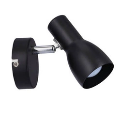 Nastavitelná nástěnná lampa Picardo černá matná moderní kovová do ložnice a obýváku