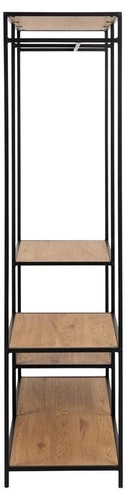 Moderní stojanový věšák na oblečení s policemi Seaford dub černý do předsíně Actona
