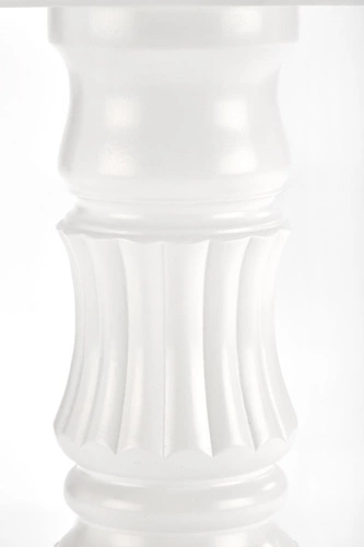 Rozkládací kulatý jídelní stůl Bator bílý lesk pro 4–6 osob ve stylu Ludvíka Intesi